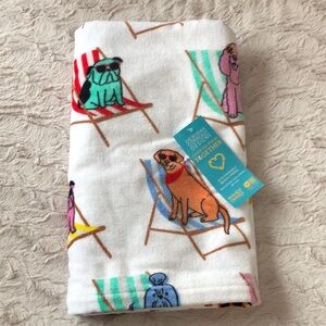 Colorful Dog Print Beach Towel